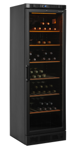 TEFCOLD Zwarte wijnkoeler - Glas deur CPV1380E