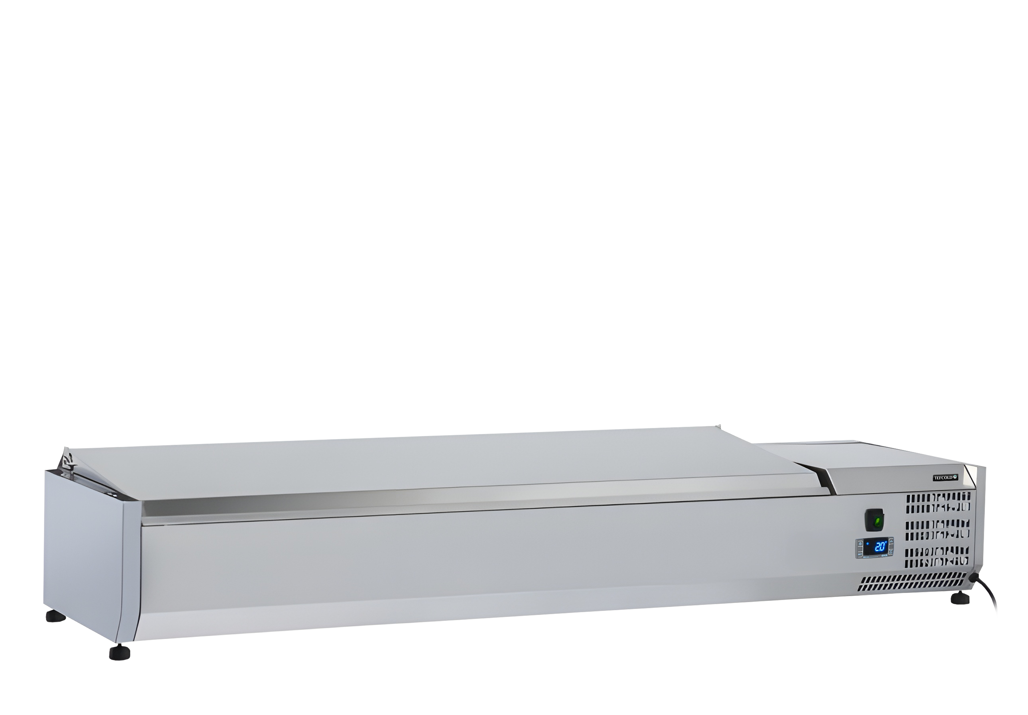 TEFCOLD Gekoelde opzetvitrine voor bakken GN1/4 VRX1400(330) INOX