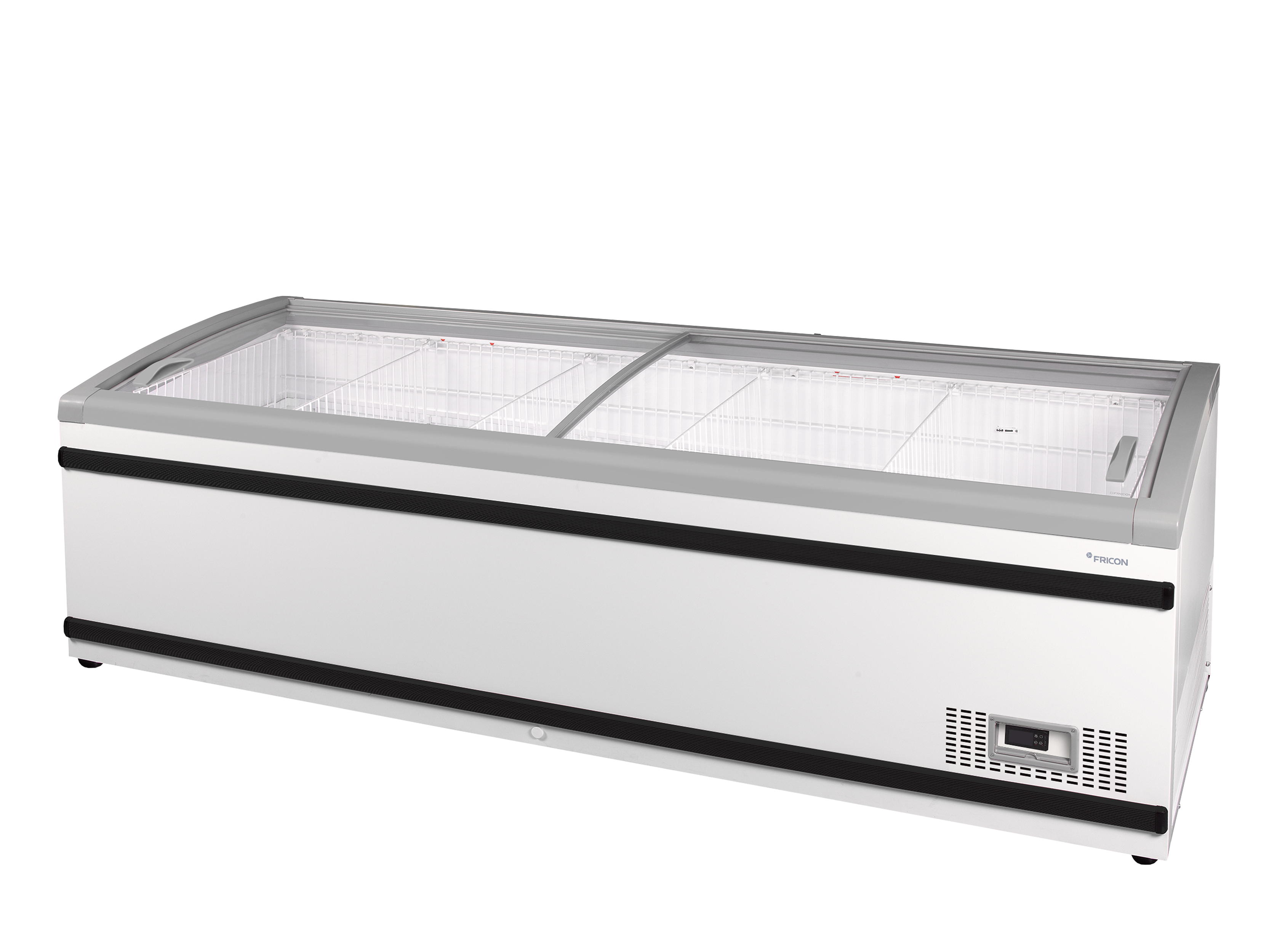 TEFCOLD Diepvrieseiland met glazen schuifdeksels NEWLINZ250