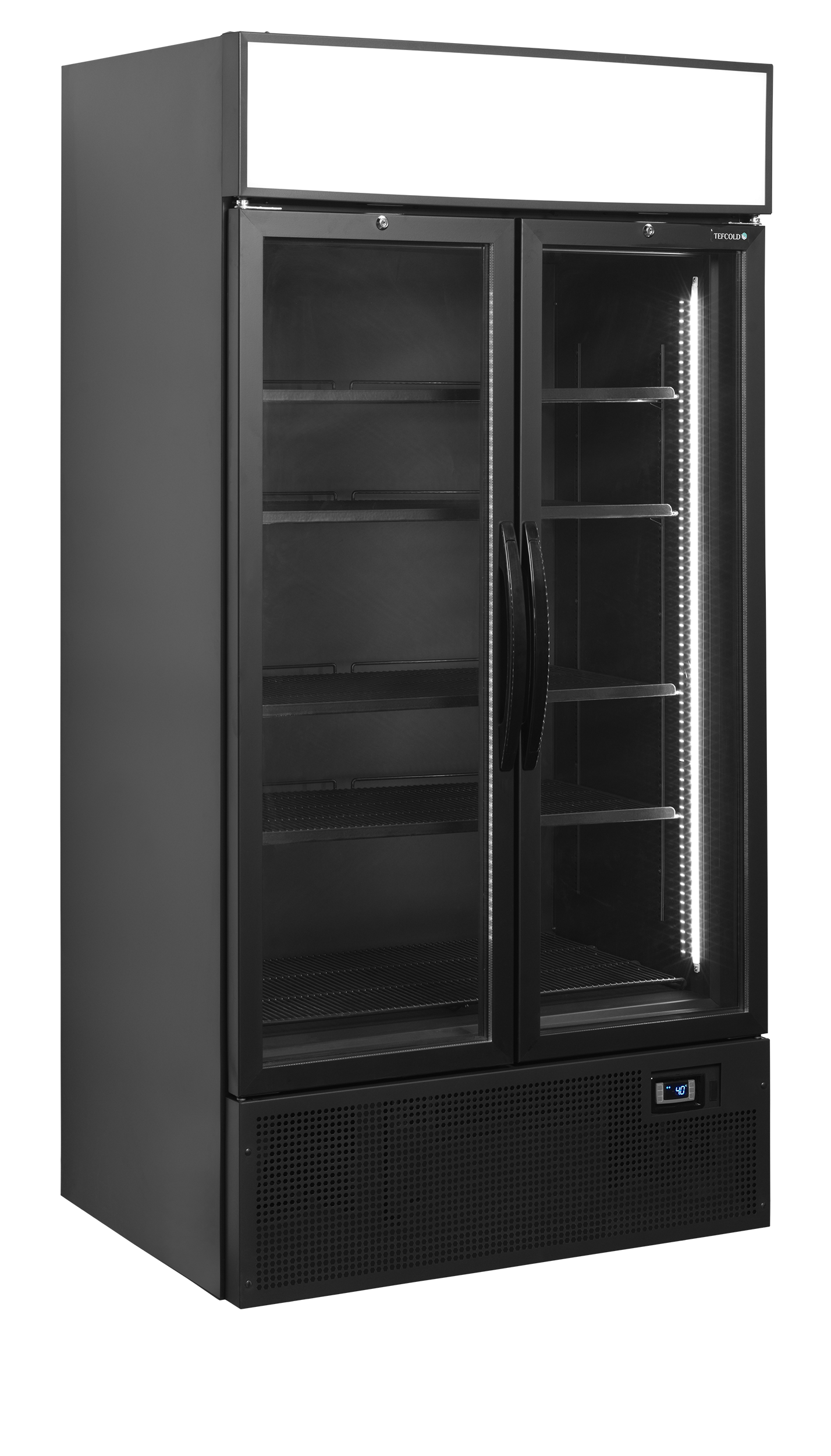 TEFCOLD Zwarte displaykoeler FSC1000H BLACK