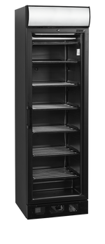 TEFCOLD Vrieskast glasdeur UFSC371GCP Black