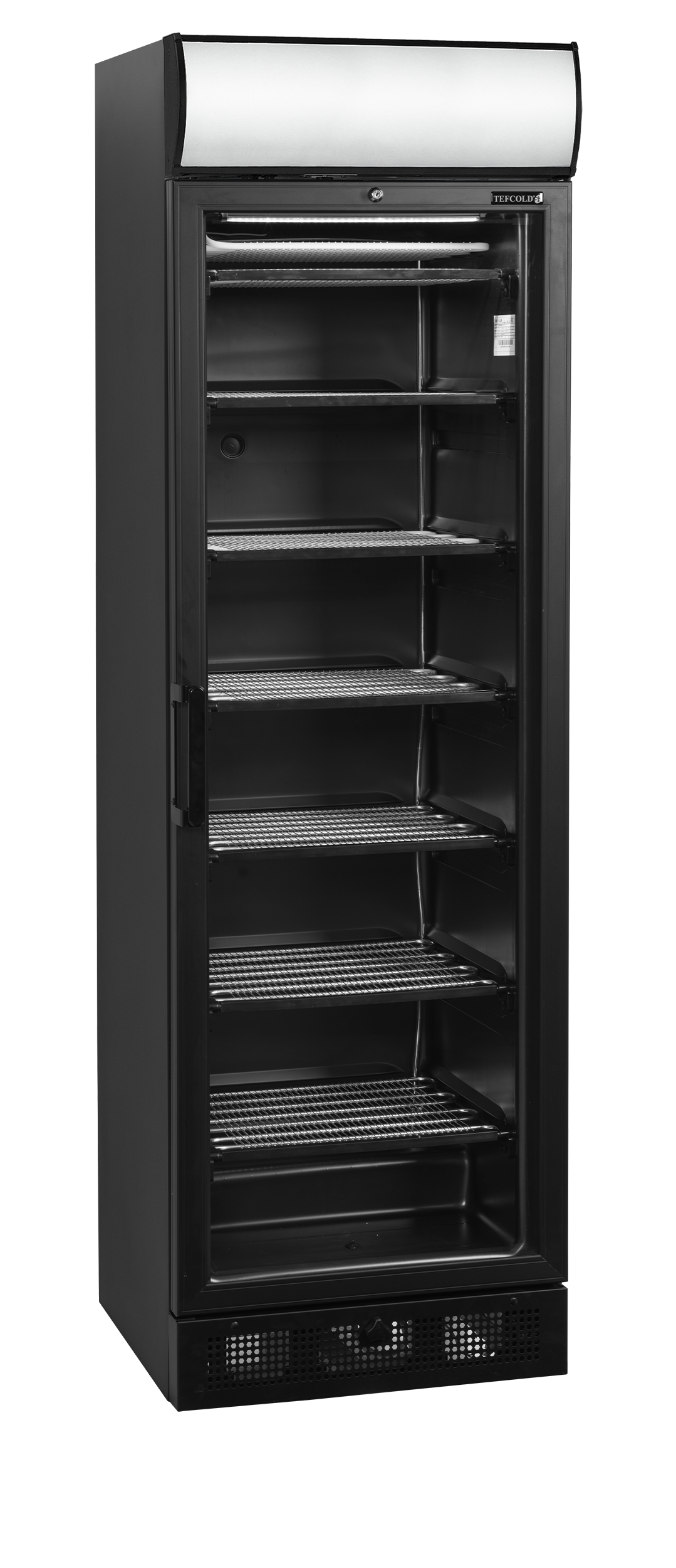 TEFCOLD Vrieskast glasdeur UFSC371GCP Black