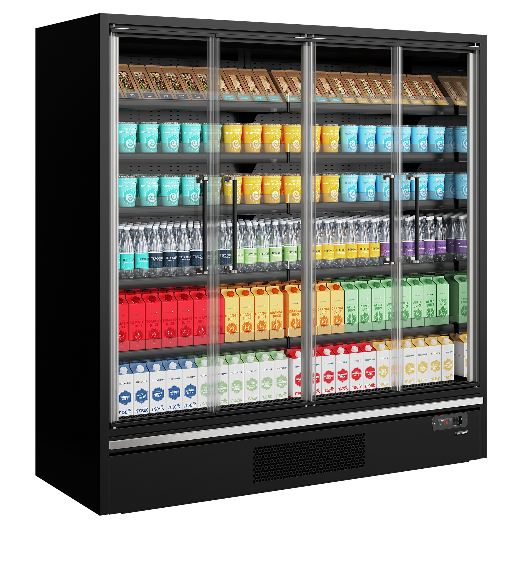 TEFCOLD Multideckkoeler, supermarkt Galaxy+ GP20FGD Maxi Black