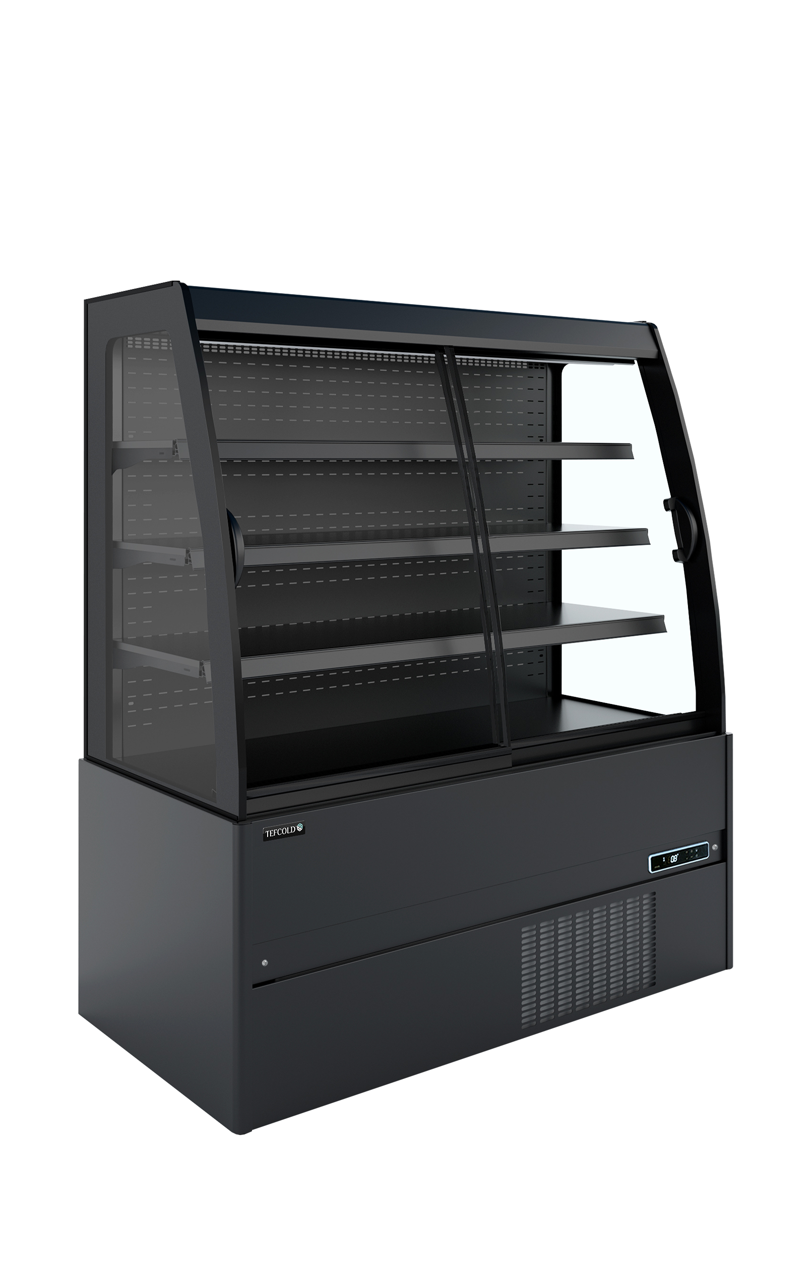 TEFCOLD Lage wandkoeler met schuifdeuren MCB150S Low LED