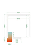 TEFCOLD Koelruimte (Compleet met monoblock) CRPF2121