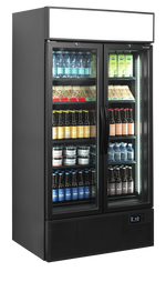 TEFCOLD Zwarte displaykoeler FSC1000H BLACK