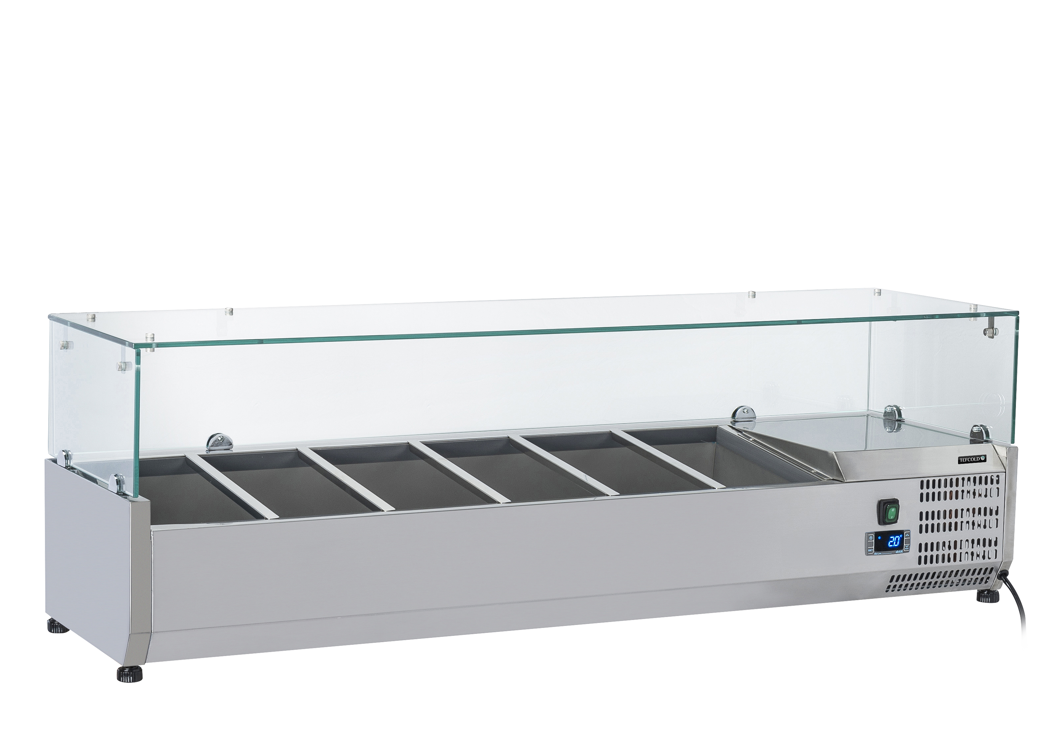 TEFCOLD Gekoelde opzetvitrine voor bakken GN1/3 VRX1400(380)