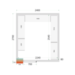 TEFCOLD Koelcelpanelen 80 mm CR 240x270x220
