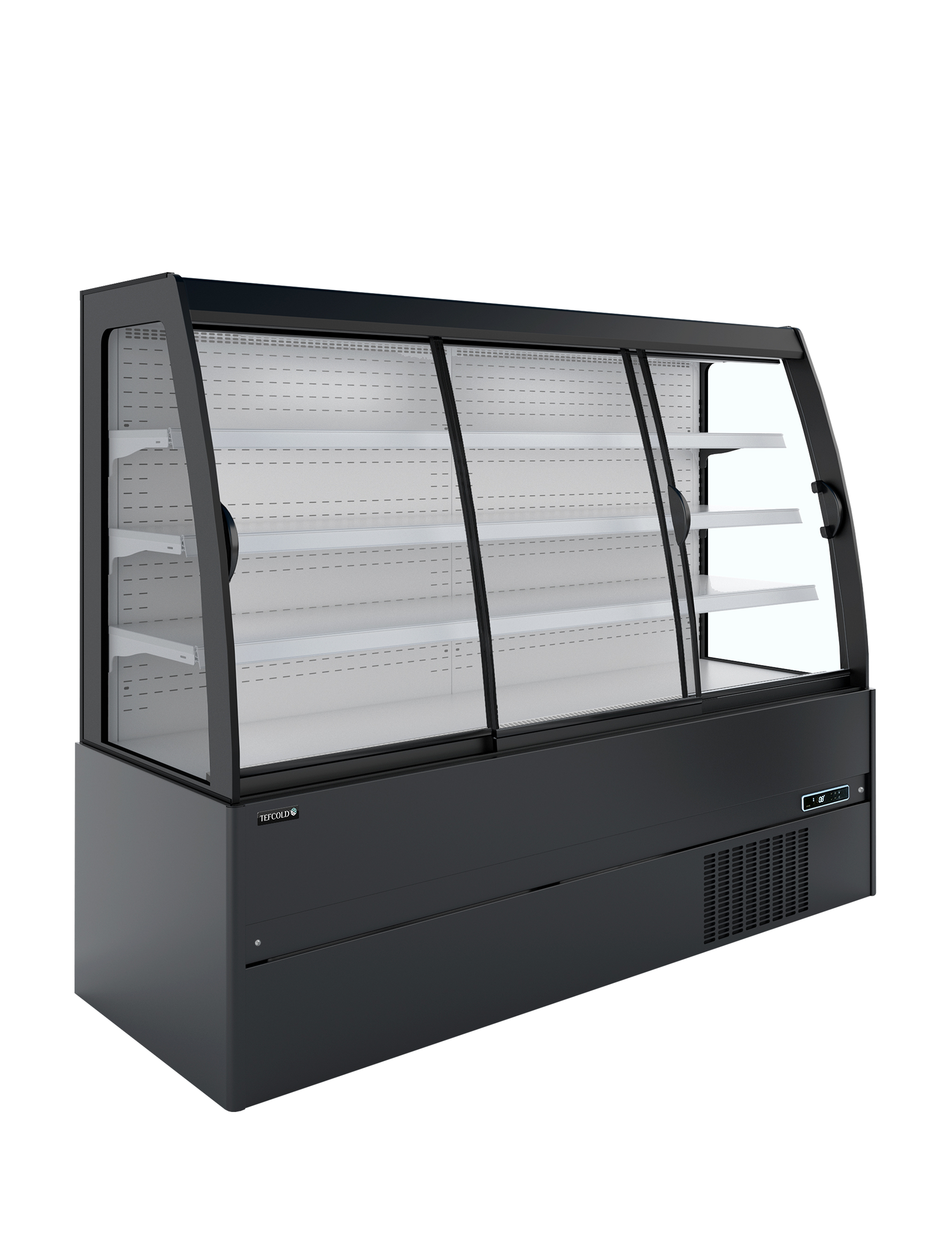 TEFCOLD Lage wandkoeler met schuifdeuren MCWB200S Low LED