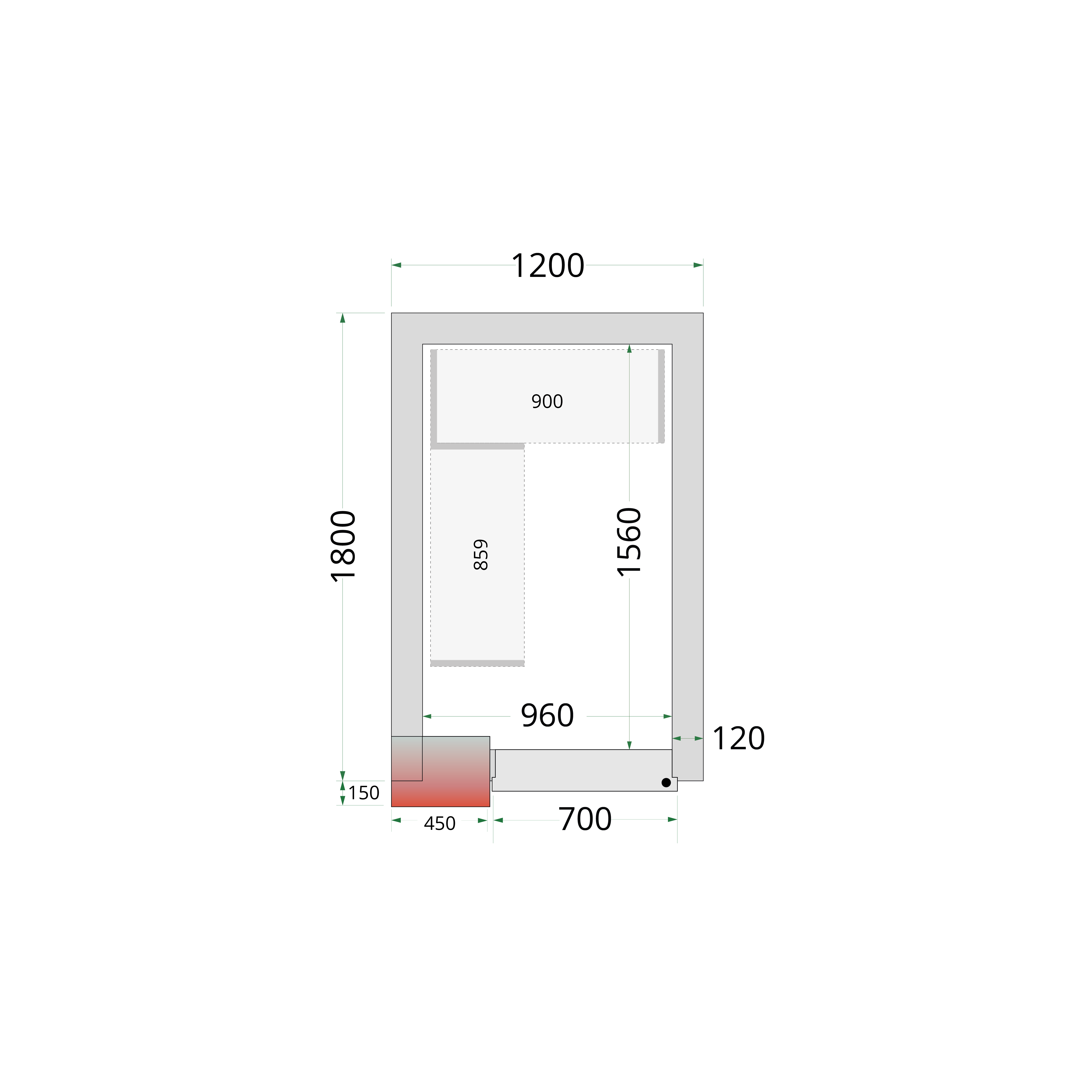 TEFCOLD Vriescelpanelen 120 mm CR 120x180x220