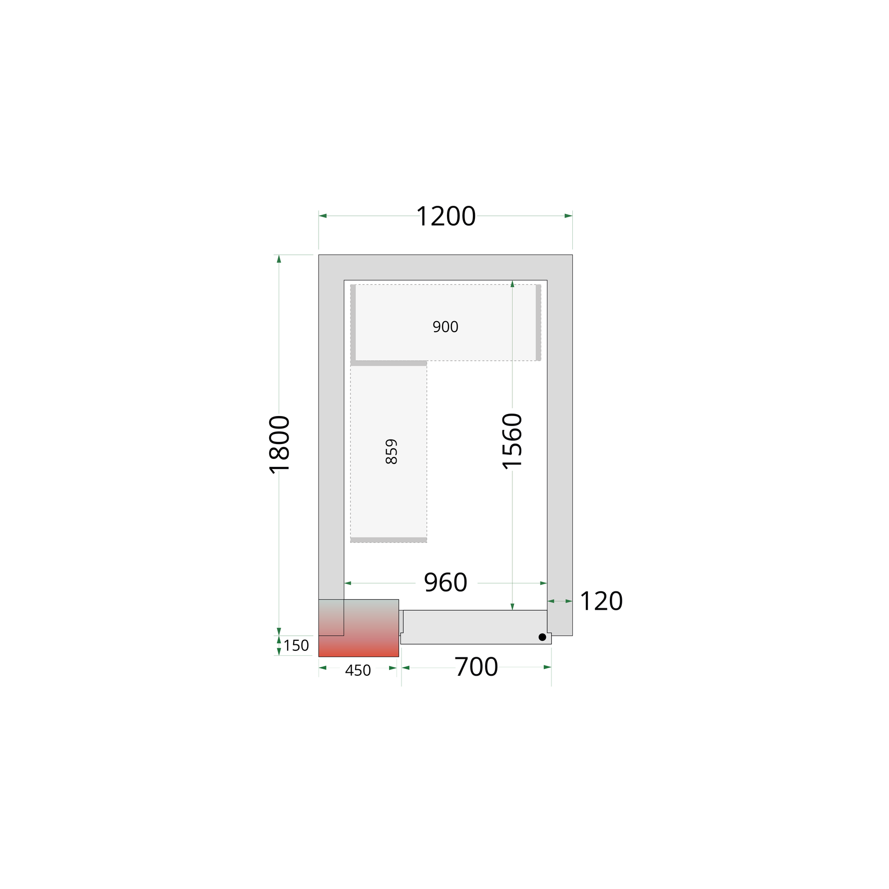 TEFCOLD Vriescelpanelen 120 mm CR 120x180x220