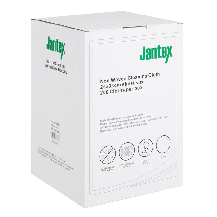 Jantex Groene Composteerbare Schoonmaakdoek Wit (Pak Van 200)
