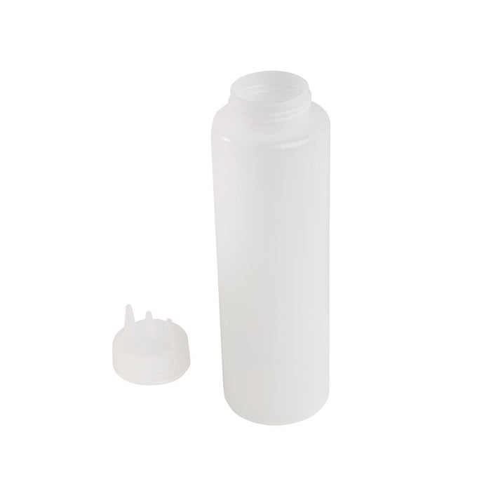 Vogue knijpfles met 3 spuitmonden transparant 1L