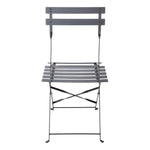 Bolero stalen opklapbare stoelen zwart (2 stuks)