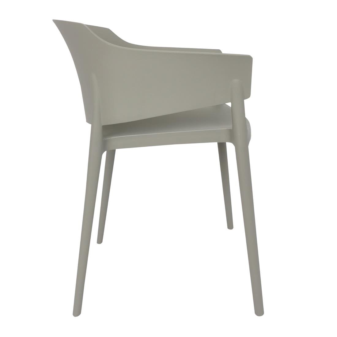 Bolero Lorenzo Caféstoelen Middengrijs (Pak Van 2)