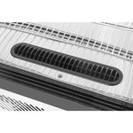 Polar G-Series aanrecht model Display Koelkast Zwarte Vierkante Glas 160Ltr