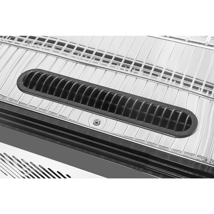 Polar G-Series aanrecht model Display Koelkast Zwarte Vierkante Glas 160Ltr