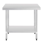 Vogue RVS werktafel zonder achteropstand 90x90x60cm
