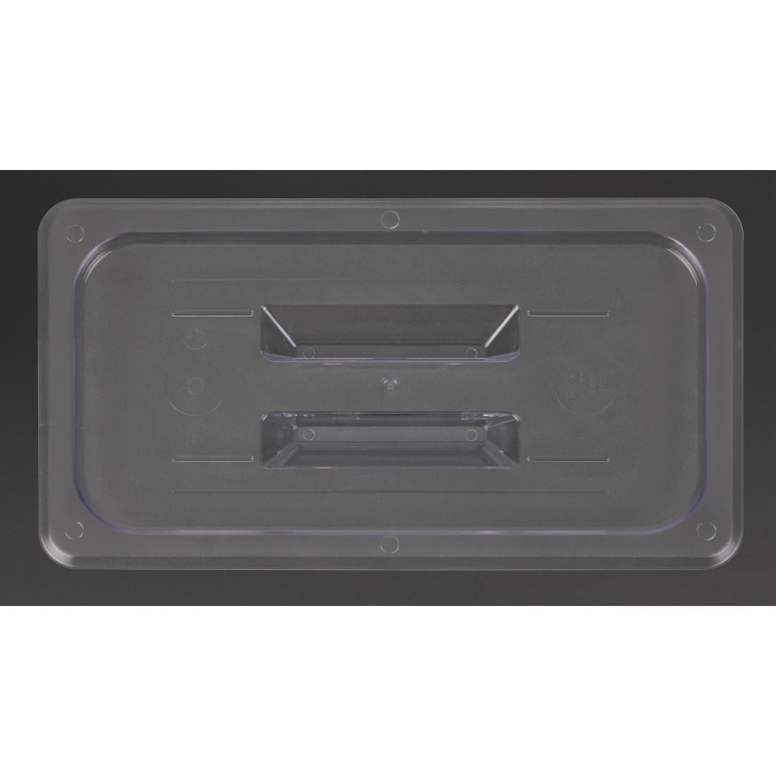 Vogue polycarbonaat 1/3 gastronorm deksel transparant