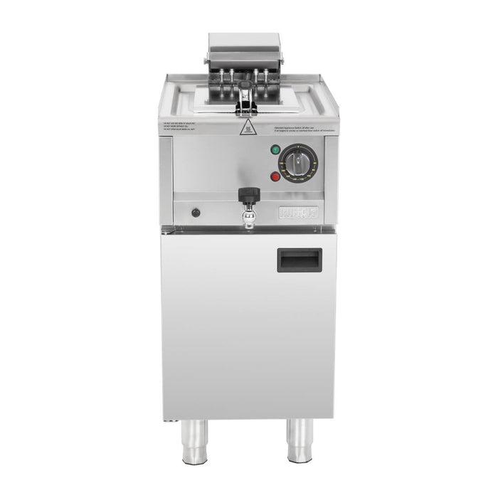 Buffalo 600 Serie Vrijstaande Enkele Tank Elektrische Friteuse 8Ltr