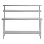 Vogue RVS werktafel met wandplanken groot