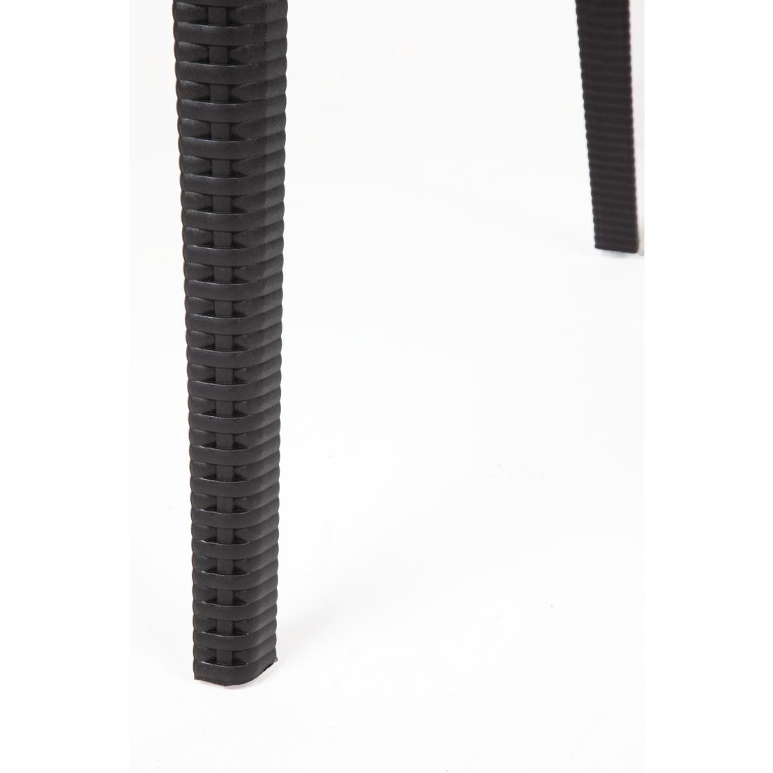 Bolero polyrotan stoel met armleuning zwart (4 stuks)