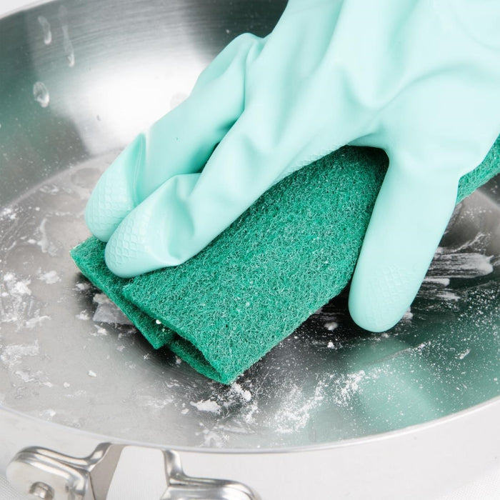 Jantex Groene Volledig Gerecyclede Schuursponsjes 9X6" (Pakket Van 10)