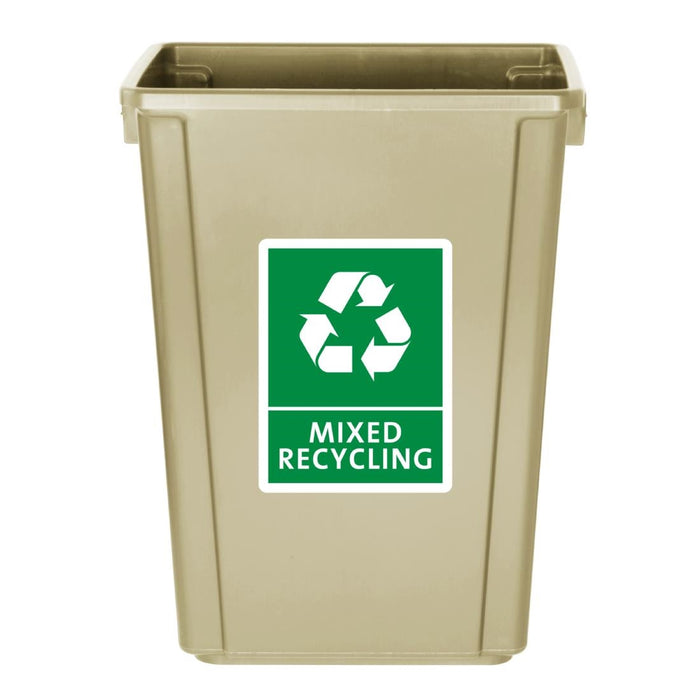 Jantex Smalle Afvalbak Beige 60Ltr