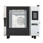 Buffalo Vrijstaande Slimme Touchscreen Compacte Combi Oven 6 x GN 1/1 Met Installatiekit En Afzuigkap