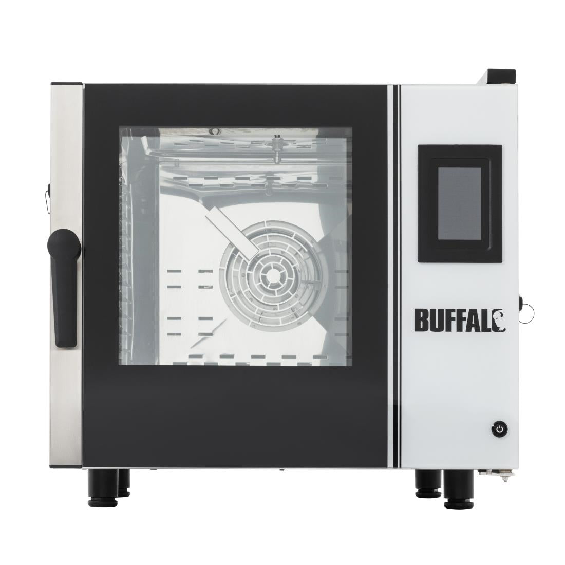Buffalo Vrijstaande Slimme Touchscreen Compacte Combi Oven 6 x GN 1/1 Met Installatiekit En Afzuigkap