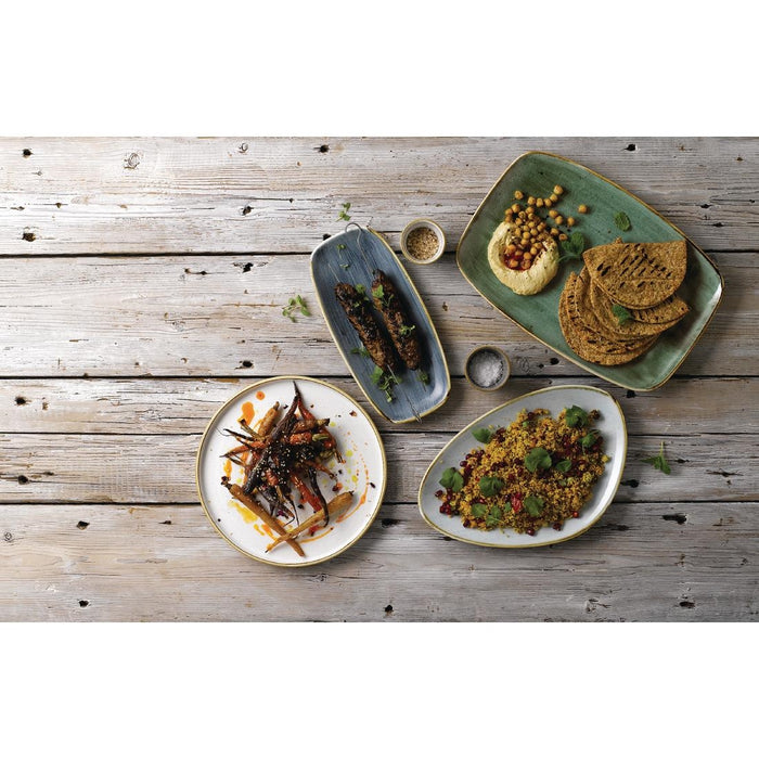 Churchill Stonecast Barley White Bord Met Opstaande Rand 22cm (pak van 6)