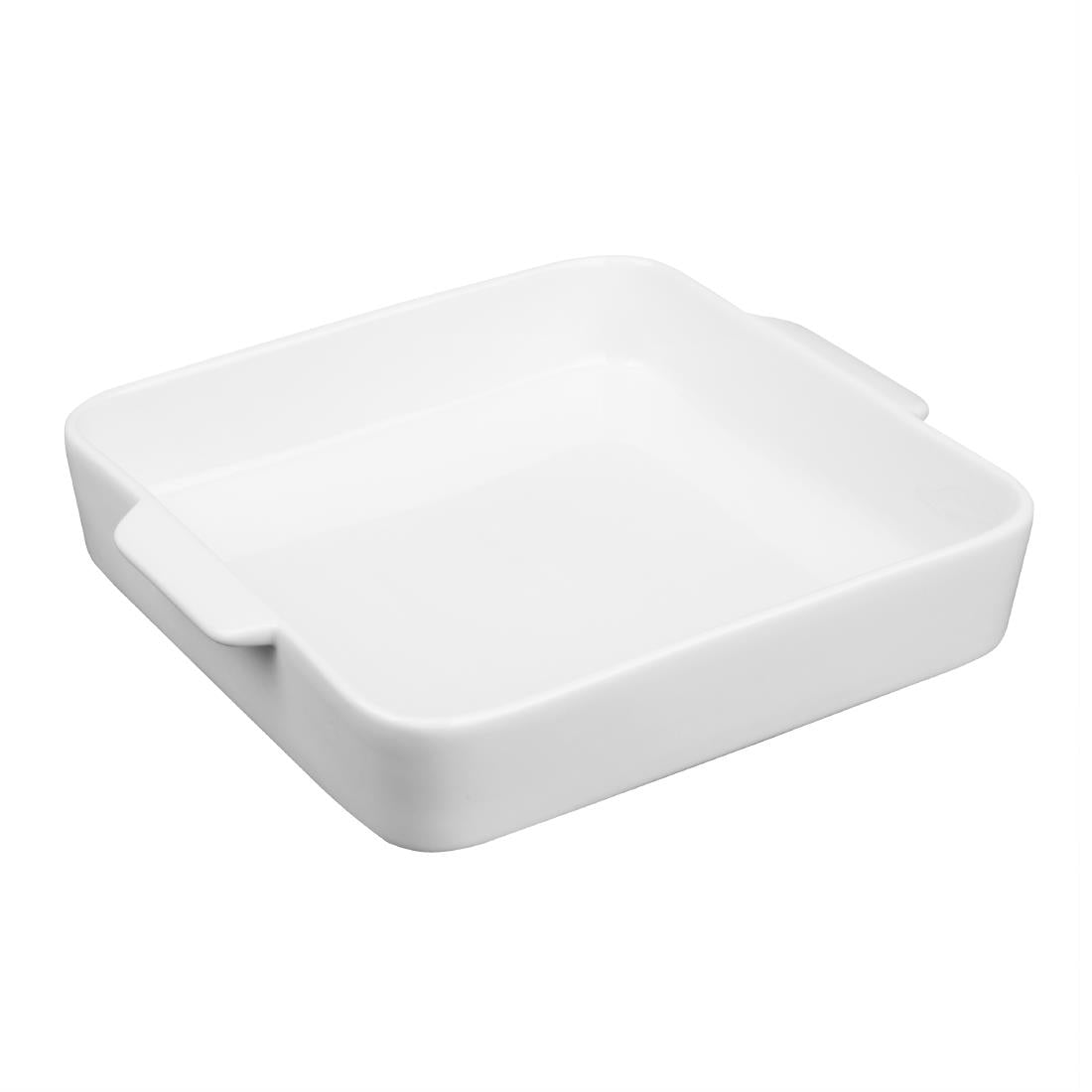 Olympia Whiteware Vierkante Ovenschaal Met Handgrepen 200x180x40mm (Pakket Van 3)