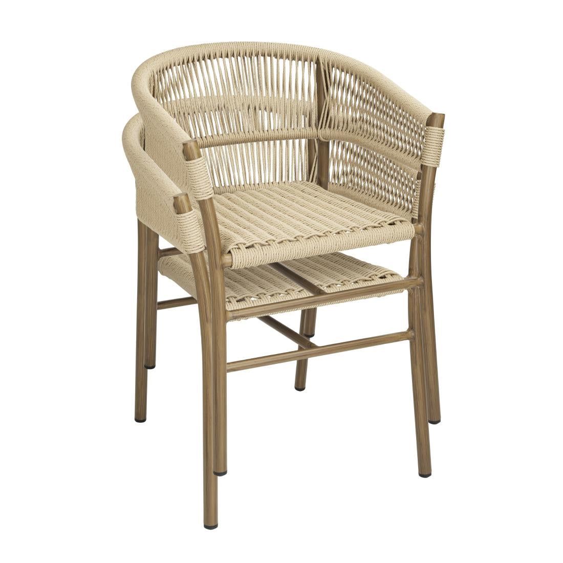 Bolero Florence Natuurlijk Touw Twist Rieten Stoelen (Pak Van 2)