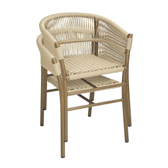 Bolero Florence Natuurlijk Touw Twist Rieten Stoelen (Pak Van 2)