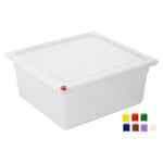 Hygiplas Click PP GN Container 2/3 met Deksel & 7 Kleur Clips 150mm 12Ltr (Set van 4)