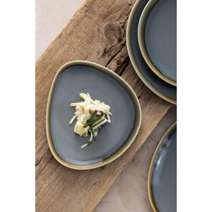Olympia Kiln driehoekige borden blauw 16,5cm (6 stuks)