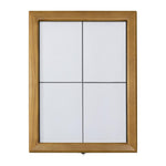 Securit Teak wit LED informatie 4xA4 display (excl paal en voet)