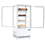 Polar C-serie koelvitrine met gebogen deuren 86L wit