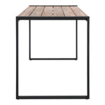 Bolero Industriële Bartafel Van Staal En Acacia, 1800x900mm