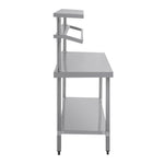 Vogue RVS werktafel met wandplanken groot