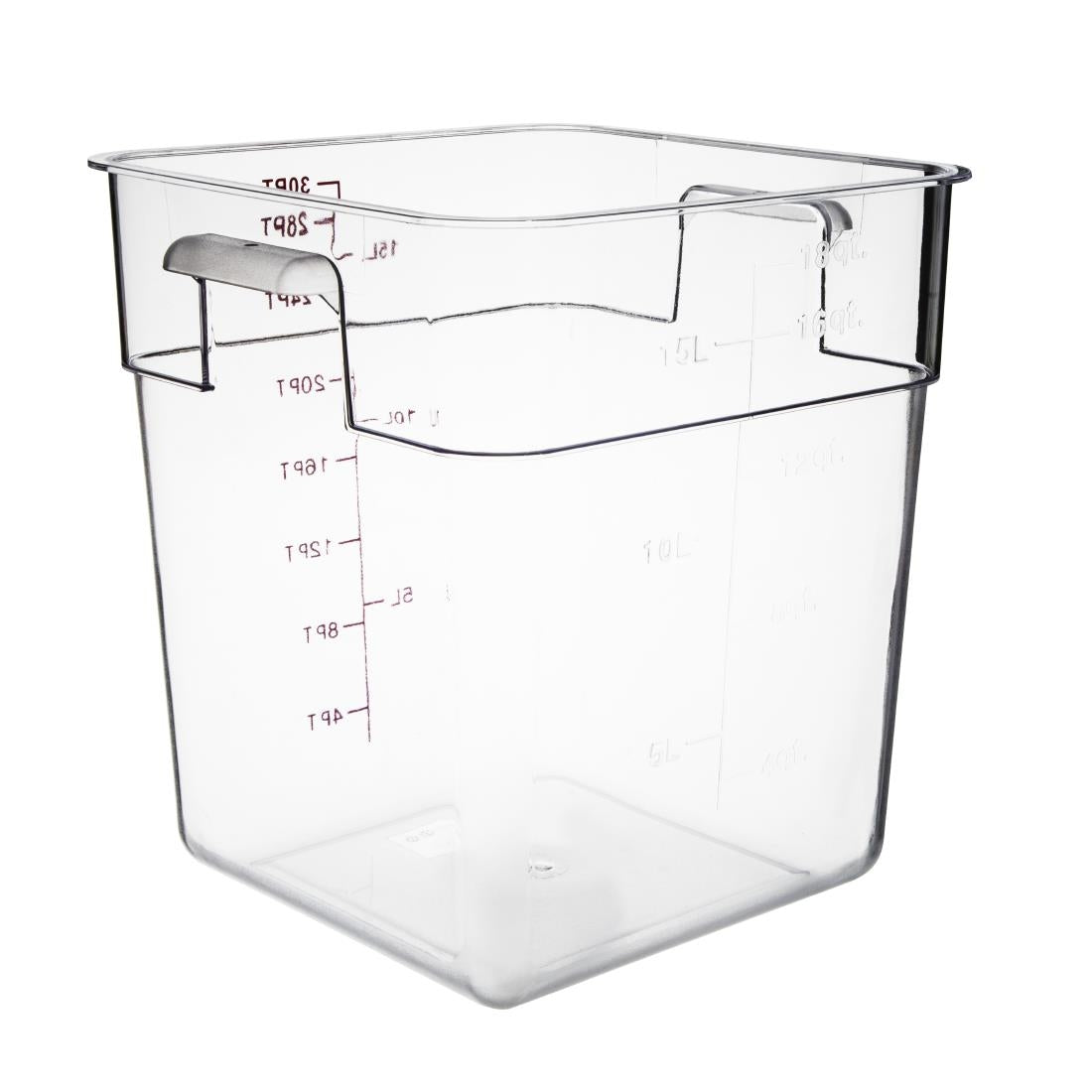 Hygiplas polycarbonaat voedseldoos vierkant 15L