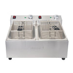 Buffalo dubbele tank dubbele mand 2x5ltr countertop friteuse 2x2.8kw