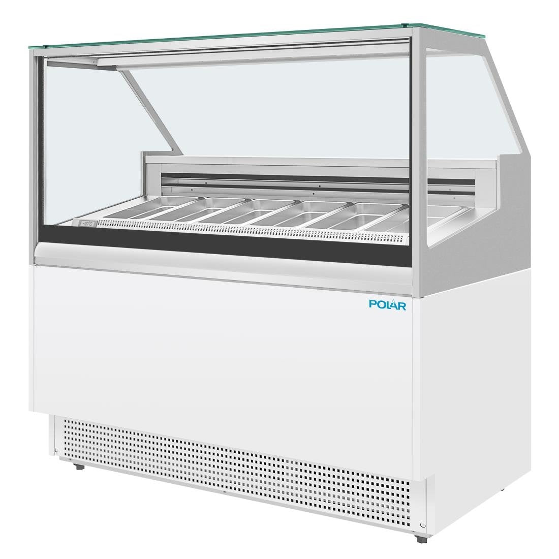 Polar U-Series 6-Pan IJs Vitrine Kast Vriezer