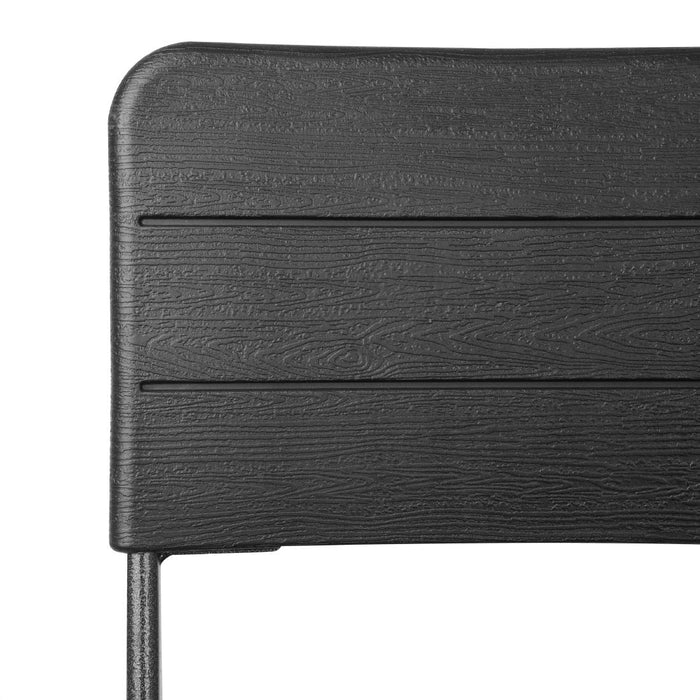 Bolero Opvouwbare Barkrukken Zwart Houtlook (2 stuks)