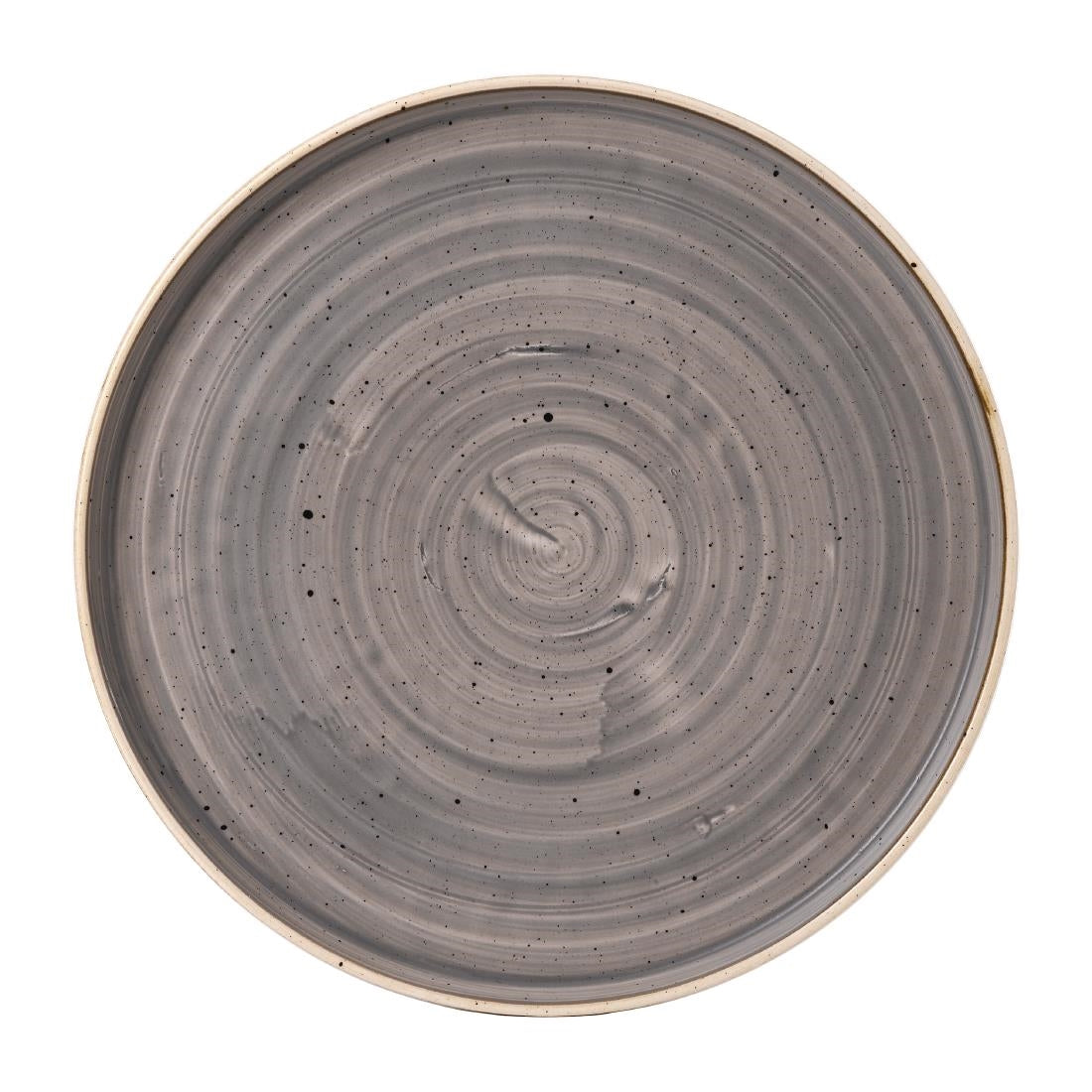 Churchill Stonecast Grey Bord Met Opstaande Rand 16cm (pak van 6)