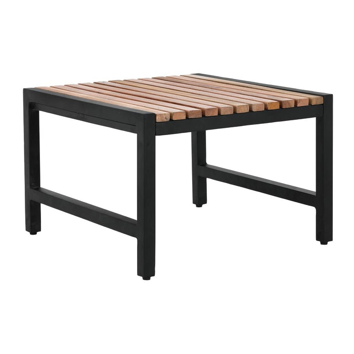 Bolero Lage Barkrukken Van Staal En Acacia (4 Stuks)