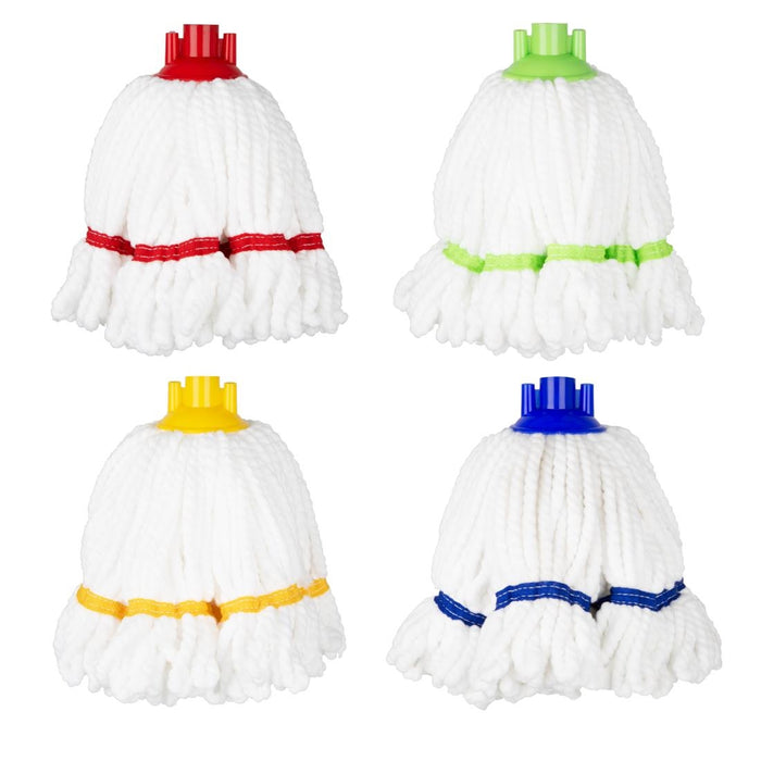Jantex Microvezel Mop Hoofd Blauwe Streep 150g