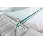 Polar U-serie vierdeurs saladette met vierkant kuchscherm