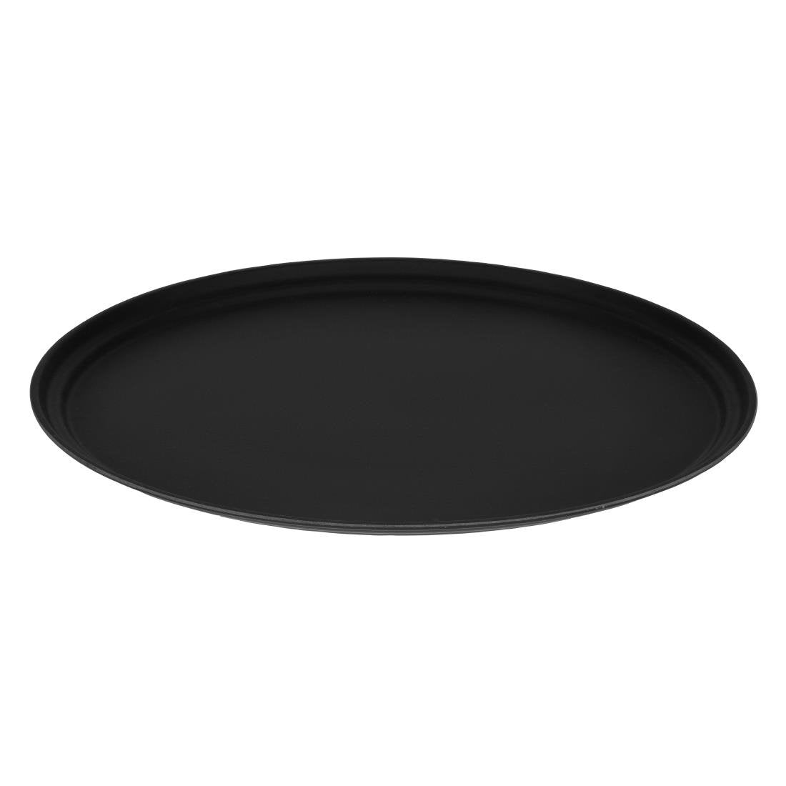 Cambro Camtread ovaal antislip glasvezel dienblad zwart 68,5x56cm