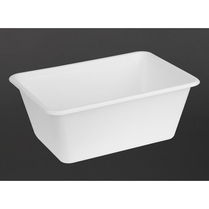 Fiesta Composteerbare Bagasse Voedselcontainer Bases 1000ml (Pakket Van 100)